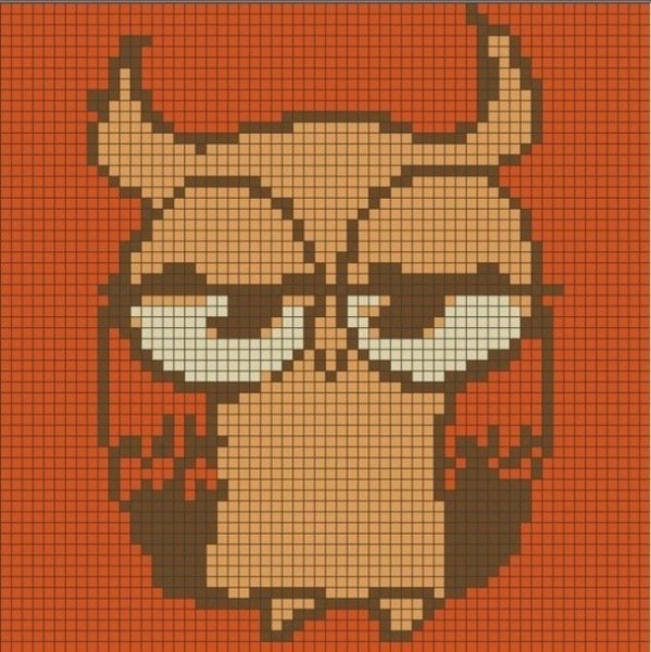 Рисование по клеточкам Сова