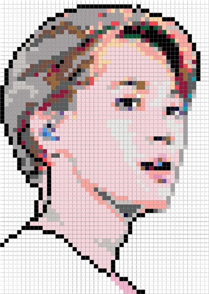 Портреты знаменитостей по клеточкам