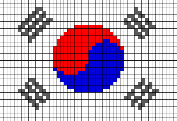 Рисование по клеточкам Корея