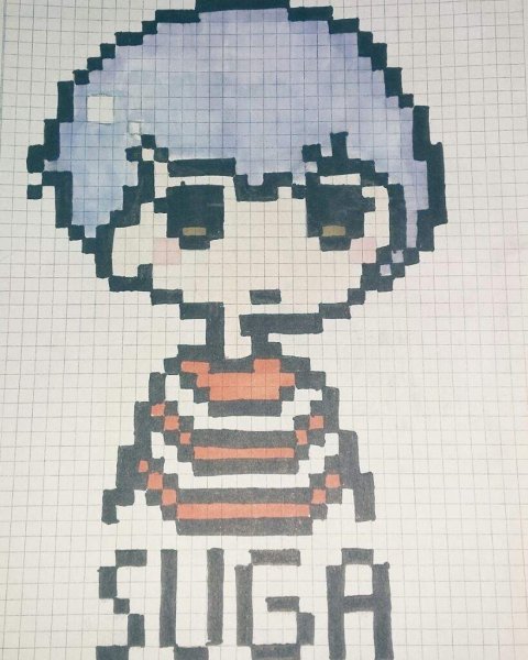 BTS пиксель арт