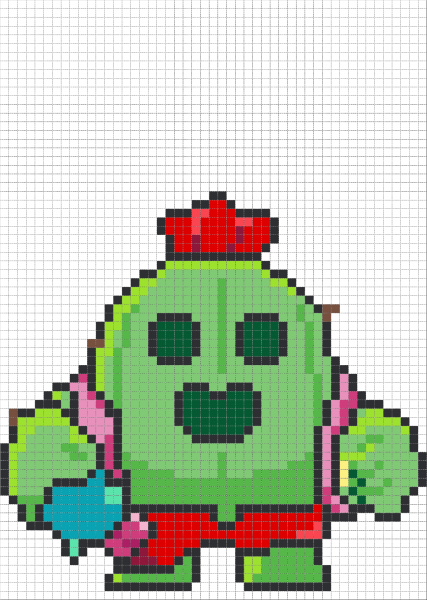 Браво старс по клеточкам Спайк