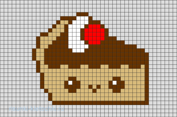 Рисунки по клеточкам еда