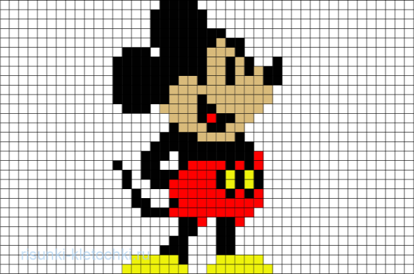 Рисование по клеточкам из мультиков