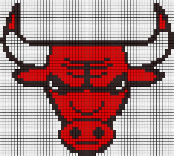 Бык по клеточкам