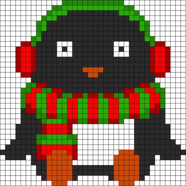 Рисование по клеточкам новогодние