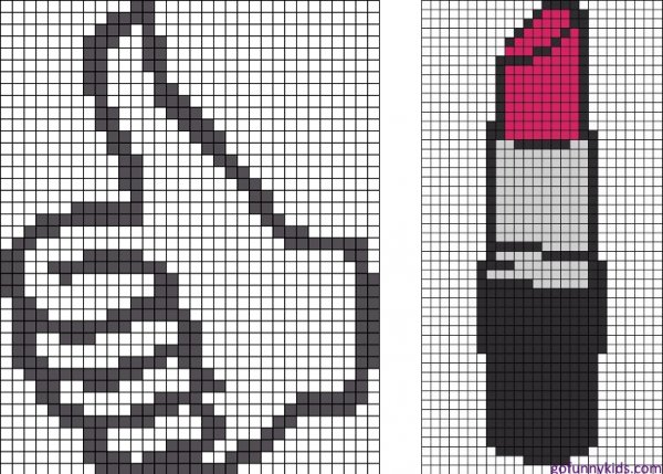 Рисунки по клеточкам в тетради руки