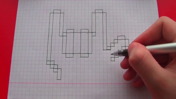 Рисование по клеточкам руки