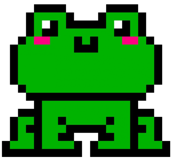 Пиксельная лягушка