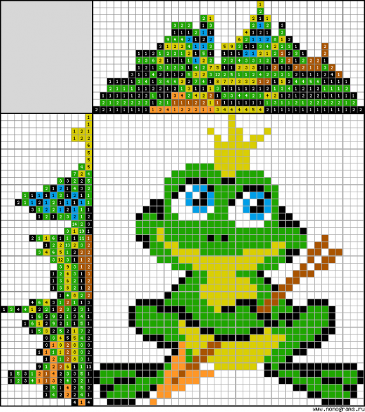 Жабка по клеточкам