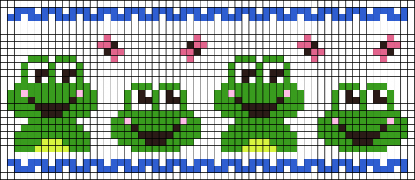 Схема фенечки с лягушкой