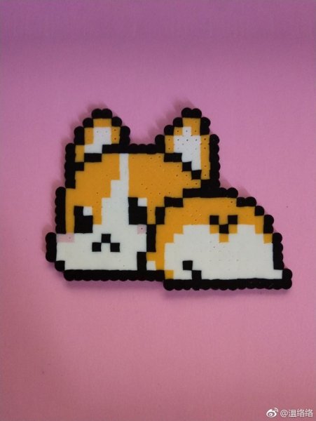 Корги пиксель арт