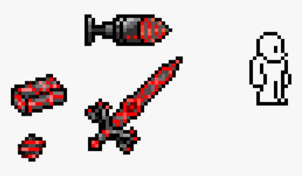 Пиксельные оружия в террарии