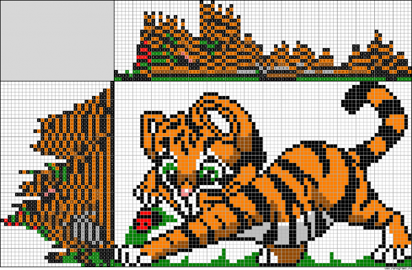 Японский кроссворд цветной для детей