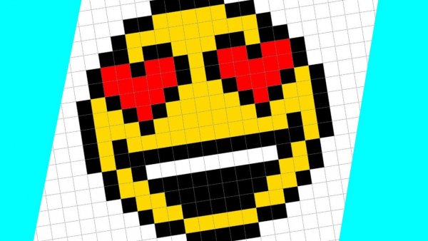 Рисование по клеточкам смайлы