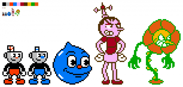 Капхед по клеточкам