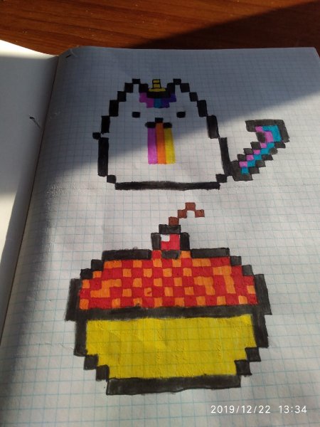 Рисование по клеточкам для папы