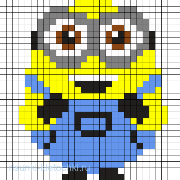 Рисование по клеточкам Миньон