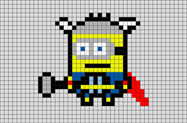 Рисунки в клетку Миньоны