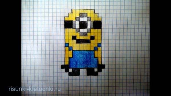 Рисование по клеточкам Миньон