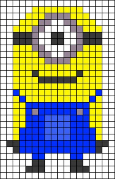 Рисование по клеточкам Миньон