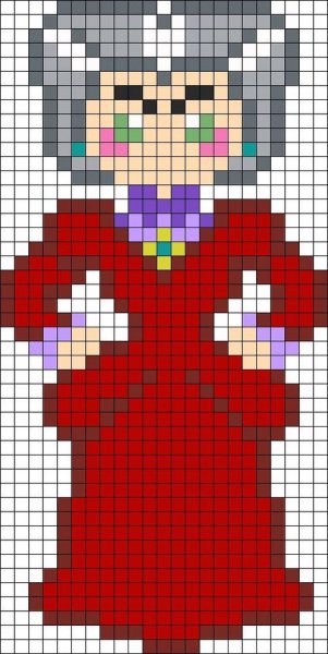 Рисование по клеточкам принцессы мини