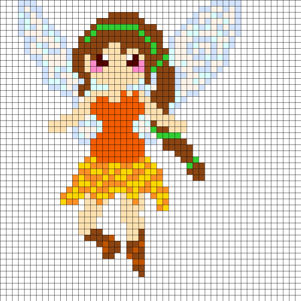 Рисование по клеточкам принцессы Диснея