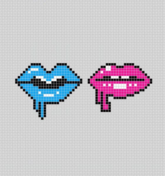 Губы по клеточкам