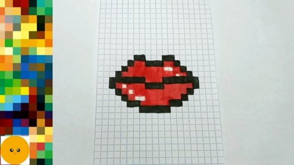 Рисование по клеточкам губы