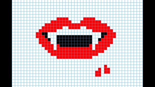 Губы по клеточкам