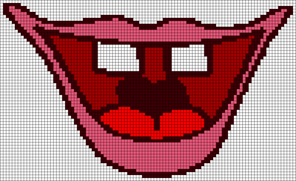 Рисование по клеточкам губы