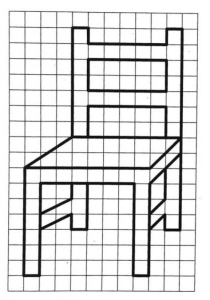 Объемные фигуры по клеточкам