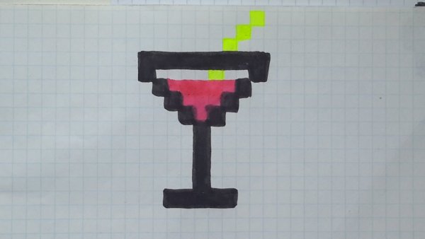 Рисунки по клеточкам кактэли