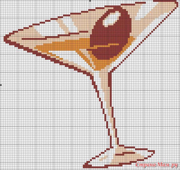 Вышивка крестом коктейли