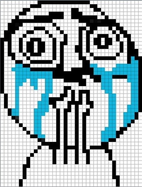 Рисунки мемов по клеткам