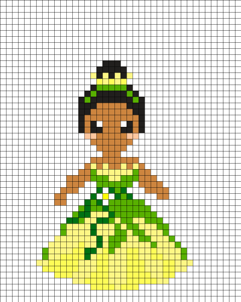 Рисунки по клеточкам принцессы Диснея