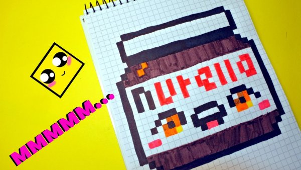 Нутелла рисунок в клеточку