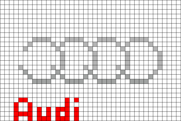 Рисунки по клеточкам марки авто