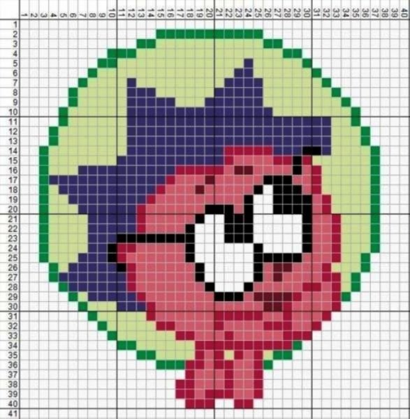 Рисунки по клеточкам Ёжик