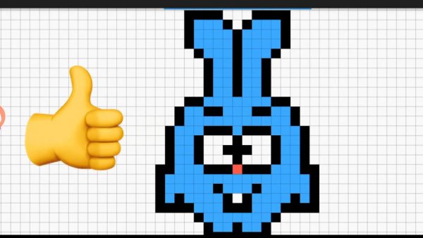 Крош по клеточкам в тетради