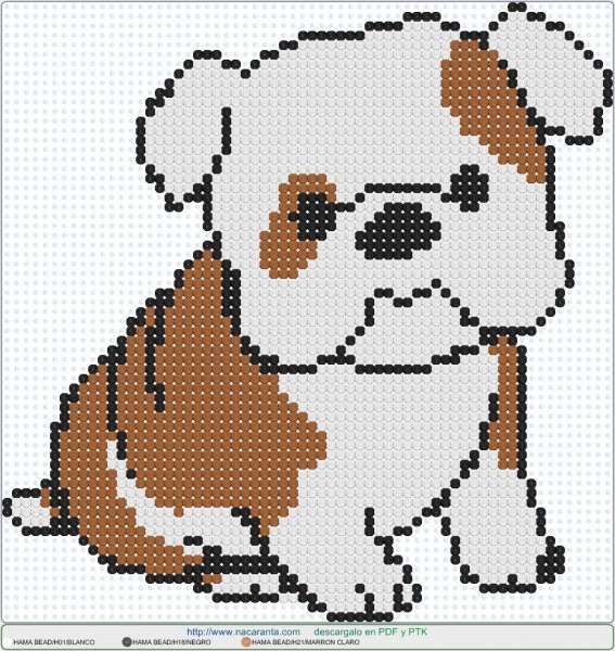 Бульдог по клеточкам