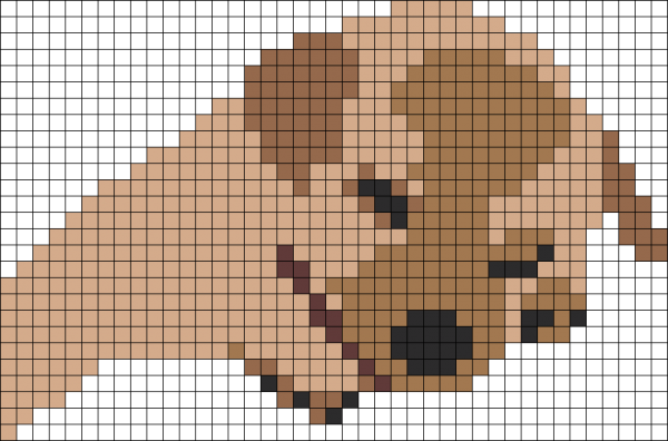 Рисунки по клеточкам щенки