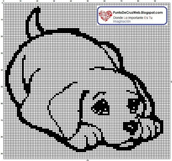 Схемы рисунков по клеточкам собака