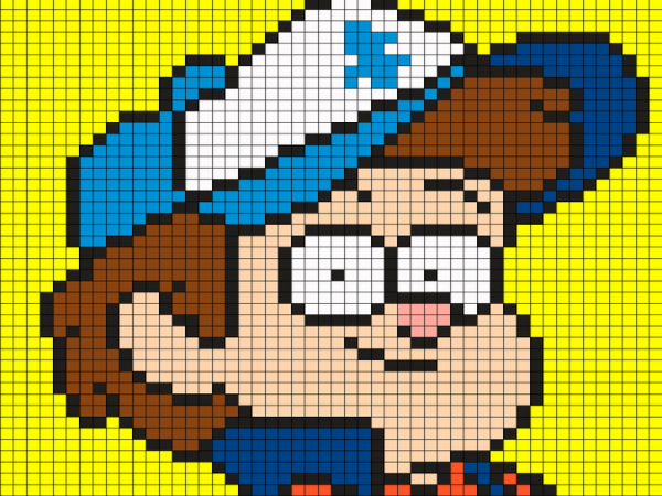 Гравити Фолз по клеточкам а4