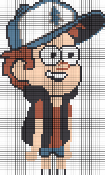 Гравити Фолз по клеточкам