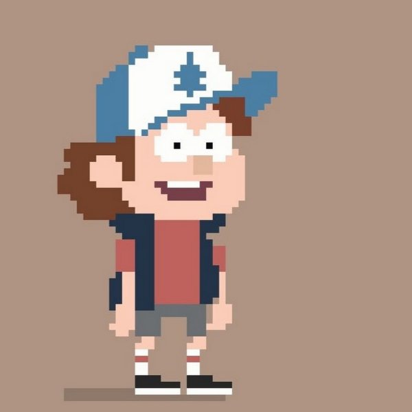 Гравити Фолз Диппер пиксельный