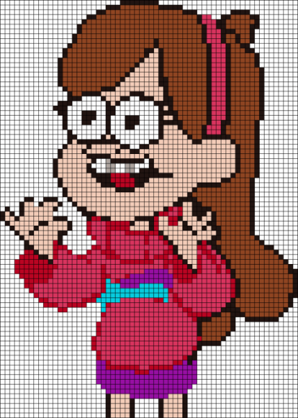 Мэйбл пиксельная Гравити Фолз