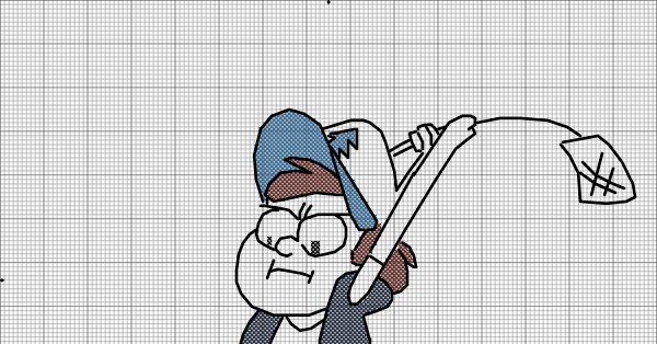 Раскраски по клеточкам дипер