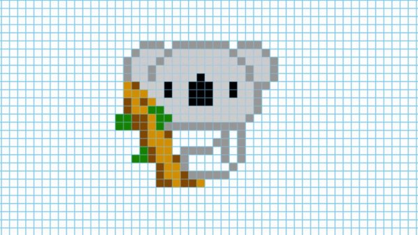 Рисунки по клеточкам коала