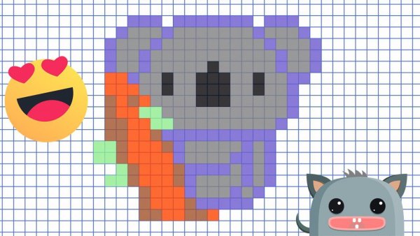 Рисунки по клеточкам в тетради Куала