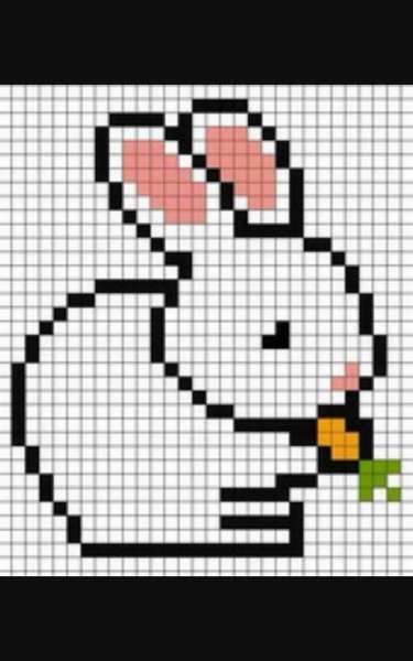 Пиксельные рисунки в тетради в клетку